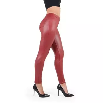 Красные леггинсы из искусственной кожи Fever MeMoi, красный