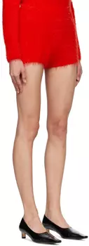 Красные лохматые шорты Pushbutton