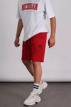 Красные мужские шорты обычного кроя 5401 MADMEXT