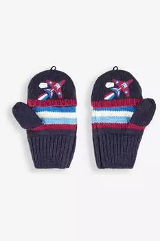 Красные перчатки для мальчиков с полосатым узором Jojo Maman Bb, синий