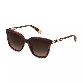 Красные пластиковые солнцезащитные очки Furla