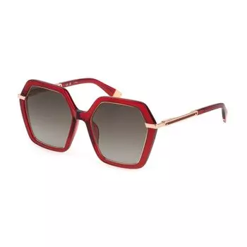 Красные пластиковые солнцезащитные очки Furla