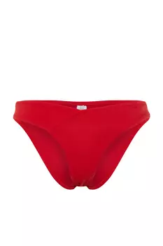 Красные плавки бикини с V-образным вырезом Trendyol, красный