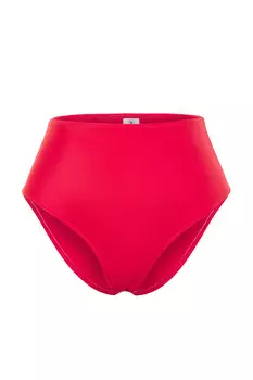 Красные плавки бикини с высокой талией Trendyol, красный