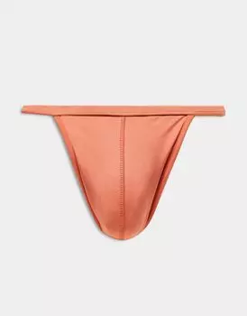 Красные плавки с завышенной талией ASOS