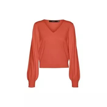 Красные полиэстеровые топ и футболка Vero Moda