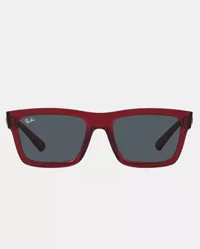 Красные прямоугольные солнцезащитные очки унисекс Ray-Ban, красный