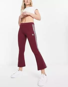 Красные расклешенные леггинсы 7/8 adidas Originals adicolor