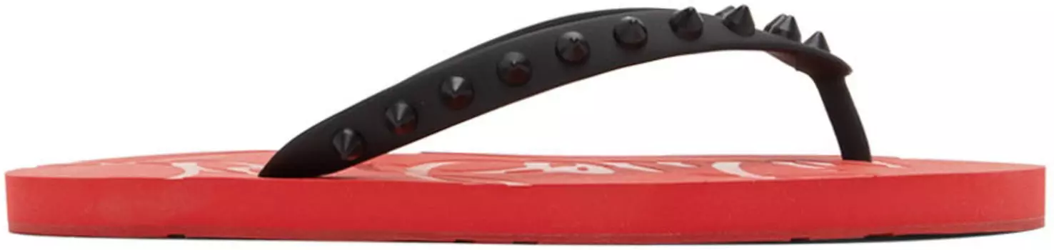 Красные сандалии на плоской подошве Loubi Christian Louboutin