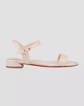 Красные сандалии Sweet Jane с ремешком на щиколотке Christian Louboutin, цвет Leche