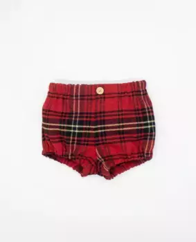 Красные шорты для мальчика с клетчатым принтом Fina Ejerique