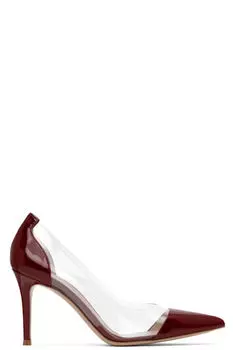 Красные туфли из плексигласа Gianvito Rossi