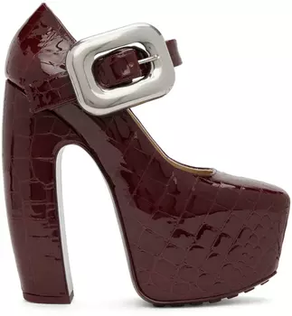 Красные туфли на высоком каблуке Bottega Veneta