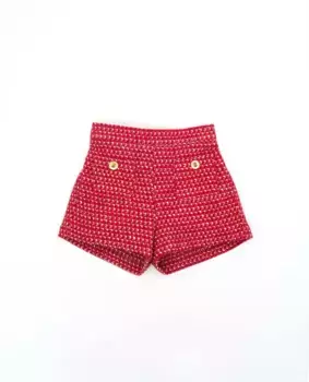 Красные твидовые шорты для девочки Fina Ejerique