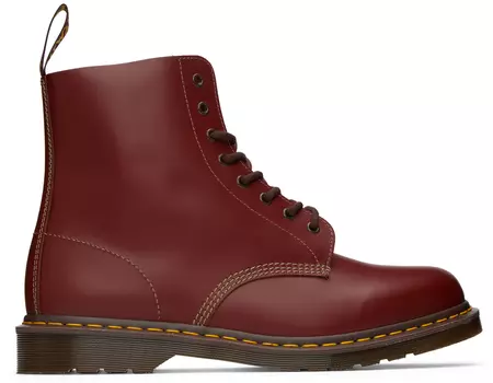 Красные винтажные ботинки 'Made In England' 1460 Dr. Martens