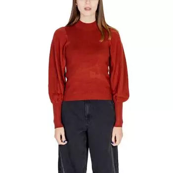 Красные вискозные топ и футболка Vero Moda