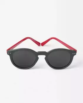 Красные женские солнцезащитные очки круглой формы Parfois с защитой от ультрафиолета