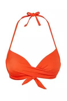 Красный бикини-топ с пуш-ап-балконетом Trendyol