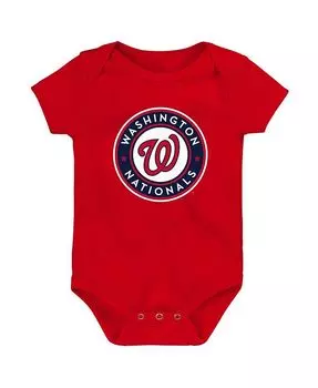 Красный боди с логотипом основной команды Washington Nationals для новорожденных Outerstuff, красный