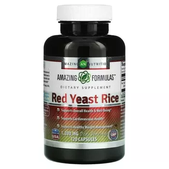 Красный Дрожжевой Рис Amazing Nutrition, 120 капсул