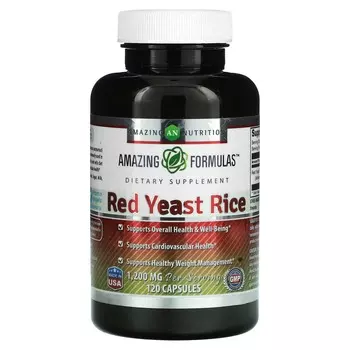 Красный Дрожжевой Рис Amazing Nutrition, 120 капсул