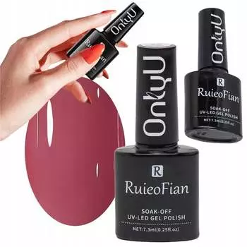 КРАСНЫЙ ГИБРИДНЫЙ ЛАК ДЛЯ НОГТЕЙ С ГЛЯНЦЕМ КРАСНЫЙ УФ-ЛАК ТолькоU/L050 OnlyU