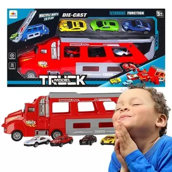 Красный грузовик/эвакуатор с аксессуарами, 3+ МЕГА КРЕАТИВ Универсал Mega Creative