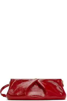 Красный клатч из лакированной кожи Dries Van Noten