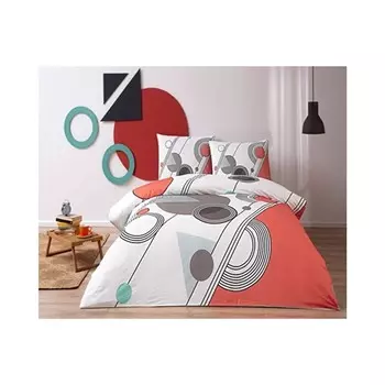 Красный Комплект постельного белья Tac Felix Ranforce