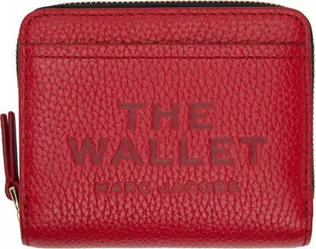 Красный кошелек «The Leather Mini Compact» Marc Jacobs, True red