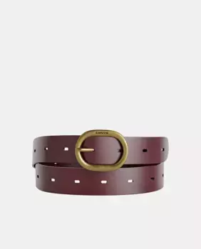 Красный кожаный ремень Женская модель High-Low Levi's