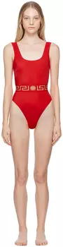 Красный купальник в стиле грека Versace Underwear