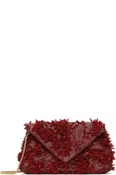 Красный маленький декорированный конверт-сумка Mattelasse Dries Van Noten