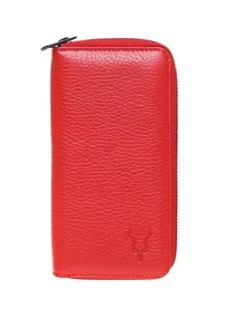 Красный мужской кожаный кошелек Carrera