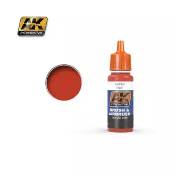 Красный, Paint - Brush and Airbrush Acrylic - Yellow, Red, and Orange Colors (AK-Interactive)
