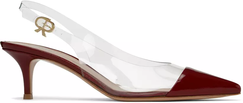 Красный Plexi Sling 55 туфли Gianvito Rossi