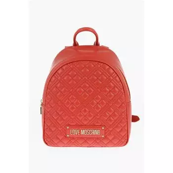 Красный полиэтиленовый рюкзак Moschino, Red
