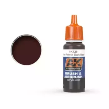 Красный Праймер Темная База, Paint - Brush and Airbrush Acrylic - Yellow, Red, and Orange Colors (AK-Interactive)