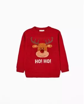 Красный рождественский свитер для мальчика Zippy, красный