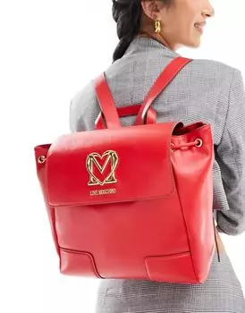 Красный рюкзак Love Moschino