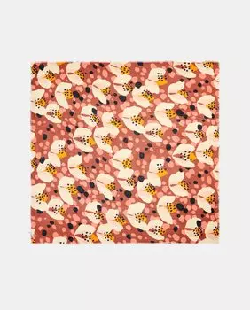 Красный шарф с цветочным принтом Jo & Mr. Joe, красный