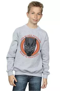 Красный свитшот Black Panther Made in Wakanda Marvel, серый