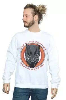 Красный свитшот Black Panther Made in Wakanda Marvel, белый