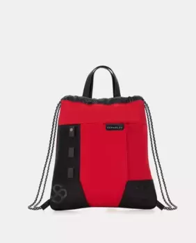 Красный тканевый рюкзак унисекс в форме мешка Scharlau, красный