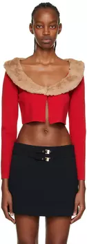 Красный укороченный кардиган Blumarine