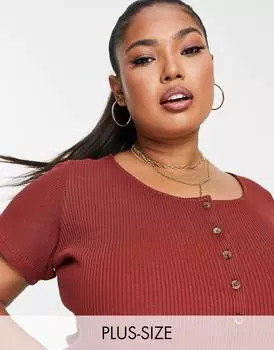 Красный укороченный топ с короткими рукавами Levi's Plus