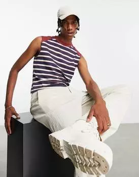 Красный укороченный жилет в полоску ASOS DESIGN