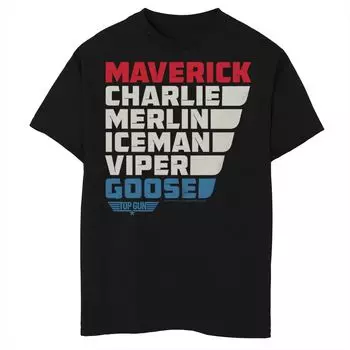Красочная футболка с графическим рисунком Top Gun для мальчиков 8–20 лет Licensed Character