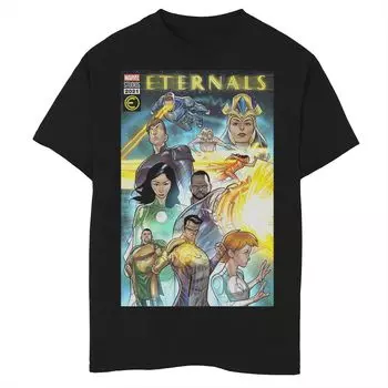 Красочная футболка с обложкой комиксов для мальчиков 8–20 лет Marvel Eternals и графическим рисунком Licensed Character
