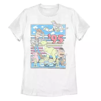 Красочная футболка в стиле ретро для детей Disney/Pixar «История игрушек '95» Disney / Pixar, белый